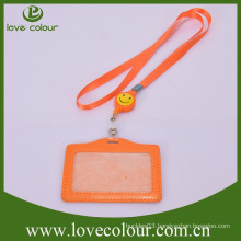 Cheap Custom decorative lanyard for PU card holder/badge